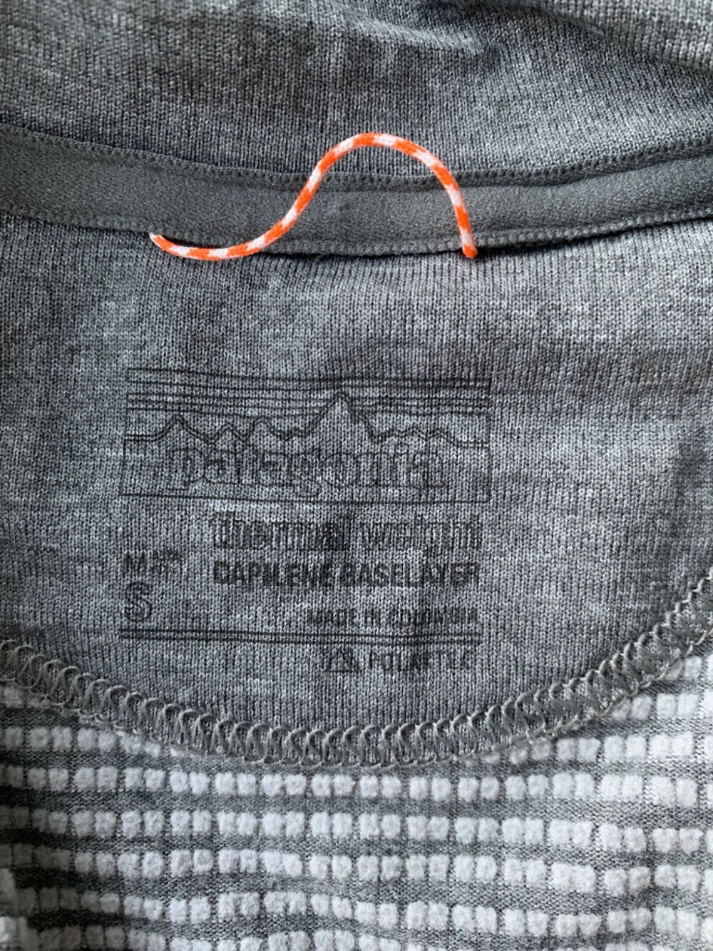 Patagonia Capilene Midweight Zip-Neck Nobel Gray Pullover Men's size S - Picture 9 of 10
